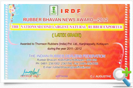 Natural Rubber Export Award